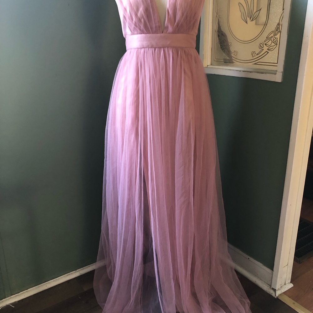 Windsor Purple Plunge Maxi Gown